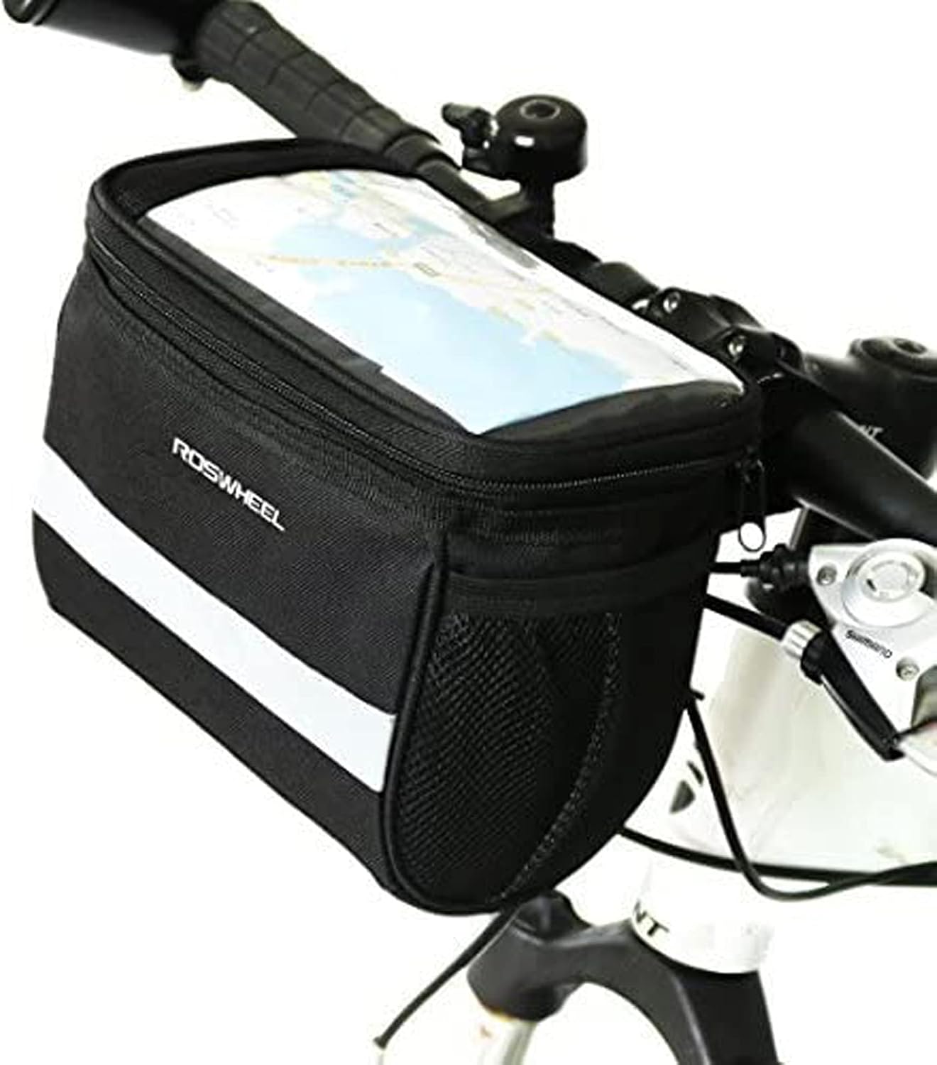 TraderPlus Bike Handlebar Bag Bicycle Basket Waterproof Mountain Cycling Pack with Touchable Transparent Cell Phone Pouch Reflective Stripe Bike Front Basket Thermal Insulation Storage Bag for Girls Boys Men Women, 2L : Sports & Outdoors