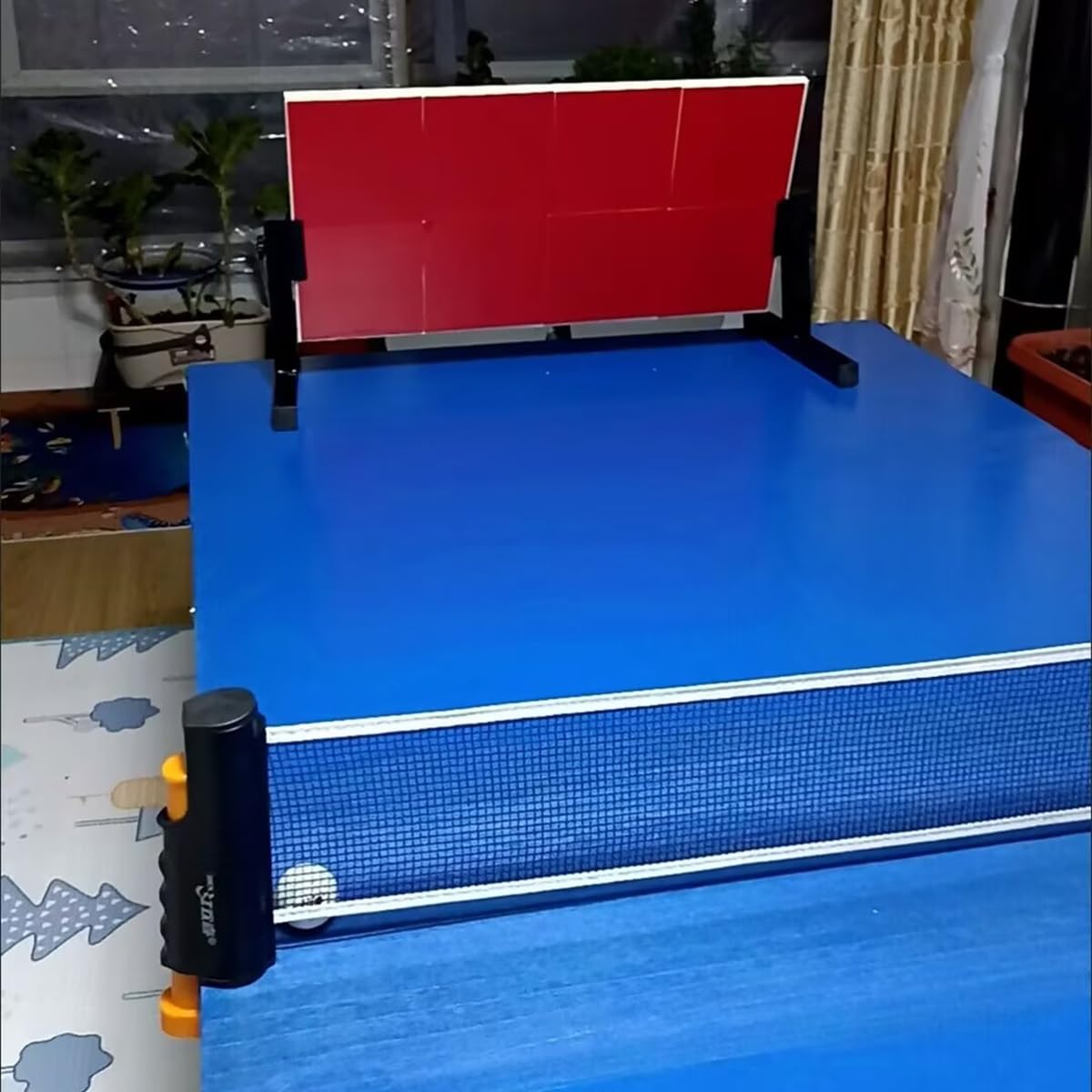 Tavola da rimbalzo da ping pong da tavolo, tavola da rimbalzo Tischtennis, attrezzatura for tavola da ping pong for autoallenamento, tavola da rimbalzo da ping pong con angolo regolato, con 8 gomme Br