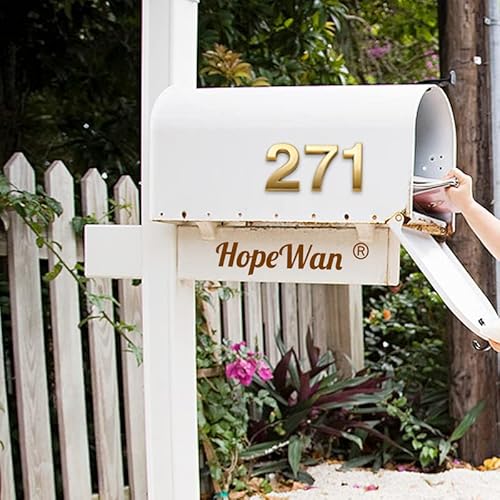 Fanxus Gold Mailbox Numbers, 2 Inch Door Address Number Sticker For Hotel Room, Apartment, Office, Decoration Project, Pack Of 20. (2 Inch-20 Pcs, Gold) #TOP5