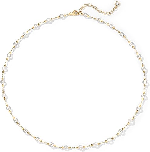 Fettero Choker Necklace for Women 14K Gold Plated Beaded Ball Boho Necklaces Charm Dainty Gold Necklaces for Women Summer Jewelry