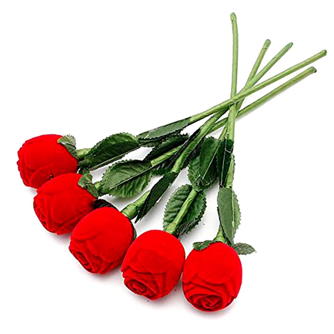 suvasane Jewellery Red Velvet Rose Ring Vanity Box (Without Ring) For Valentines Day Gift Propose, Rose Day, Marriage Ceremony, Engagement | (Red) - Pack of 5 (B08BP6WLG4) Amazon Price History, Amazon Price Tracker
