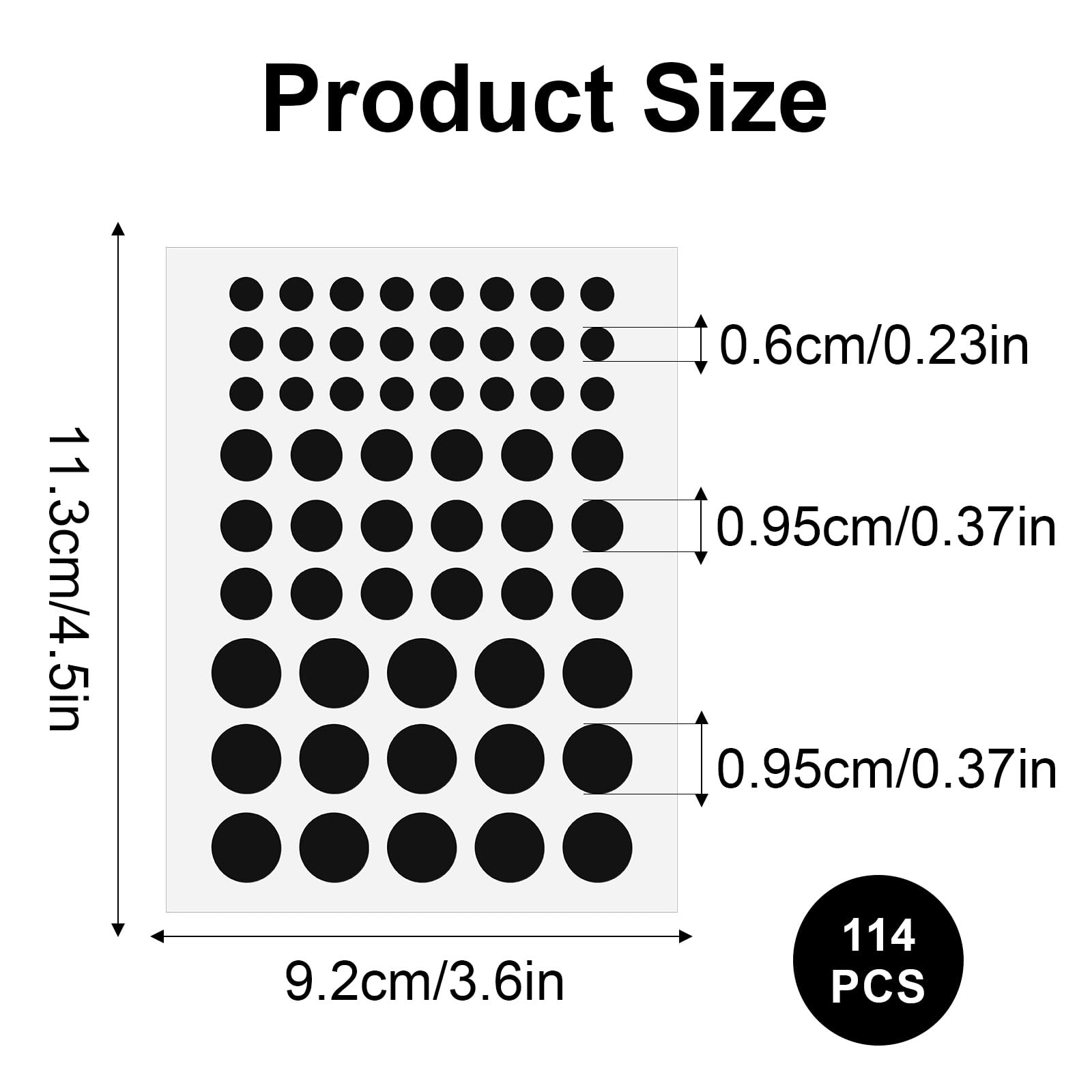 114 sztuk osłonek na kamerę, 0,6/0,95/1,3 cm, czarna osłona kamery internetowej, naklejki na laptopa, telefon, tablet, kamerę, światła LED w trybie czuwania
