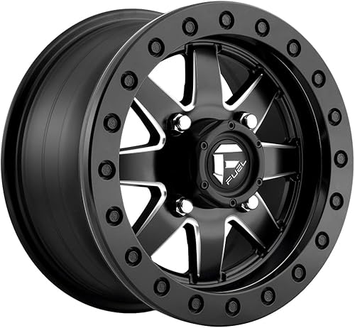 Fuel UTV D938 Maverick Beadlock 18x7 4x156 +1.496 in NegroLlanta Fresada 18" Pulgadas
