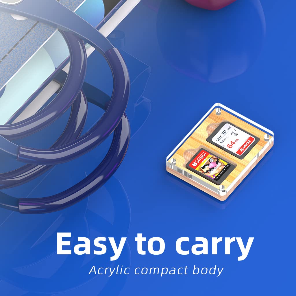 AODUKE Étui De Rangement En Bambou Transparent Avec Fermeture Magnétique Et Micro SD TF Pour Carte Mémoire De Forme Et Support De Rangement Pour Cartes TF - Rack-AJCX02SD-Z