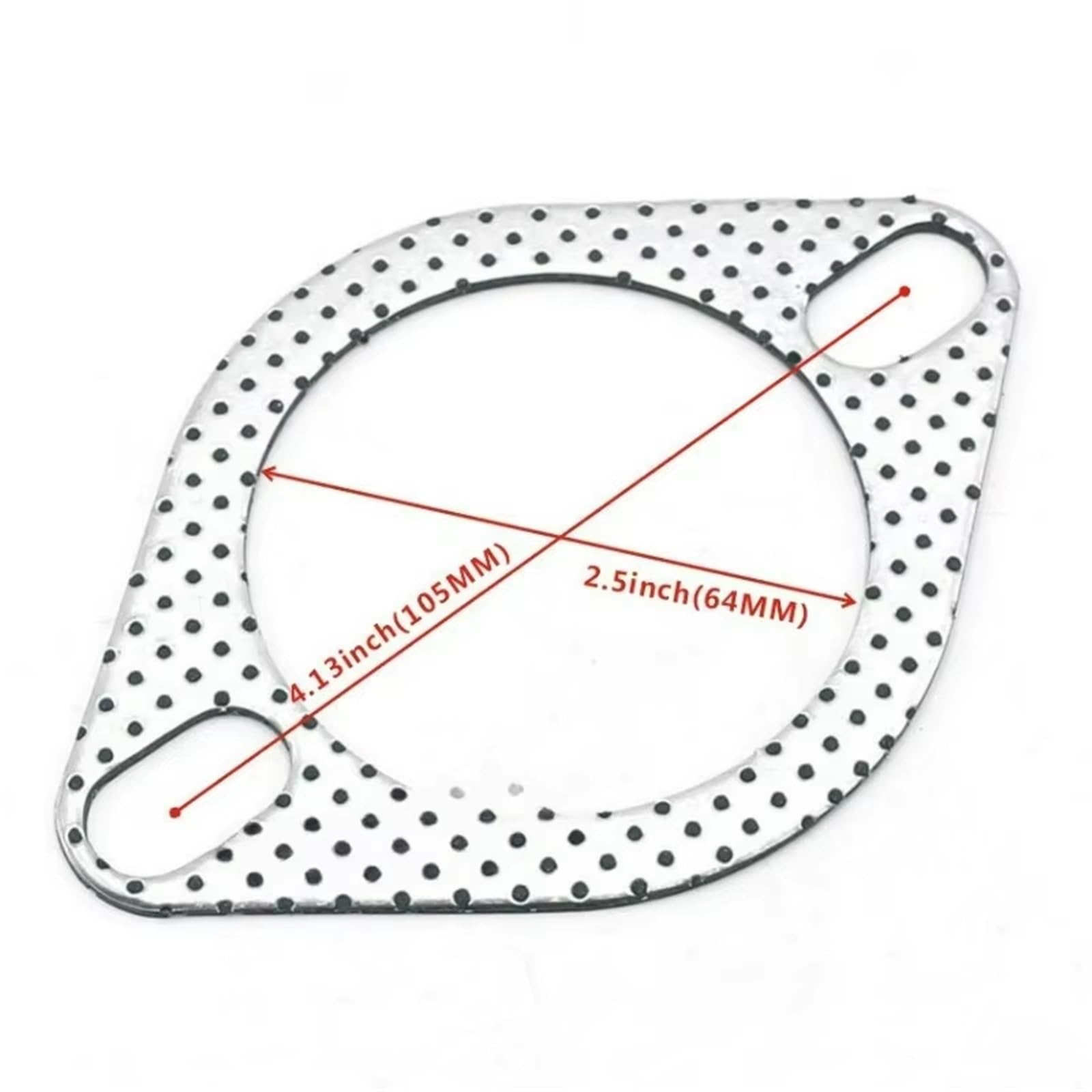 Guarnizione valvola EGR 2 Pezzi 76 Mm Flangia Guarnizione Tubo Di Scarico Auto Metallo Multistrato Rinforzato Accessori Per Automobili