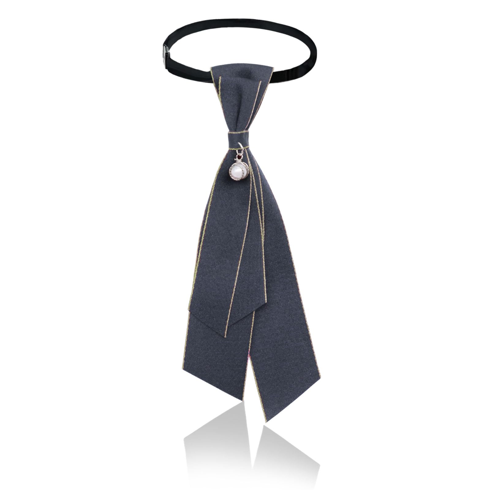Women Pearl Bow Tie Bowtie for Uniform Party