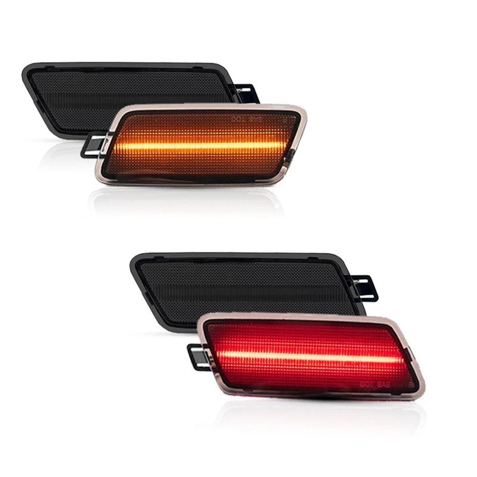 Spia luminosa Ambra/Rosso Full LED T10 Luce Posizione Laterale Per 2012 2013 2014 2015-2018 Per A7 S7 RS7 Indicatore Direzione/DRL Lampade Posizione Laterali(4pc Amber Red)