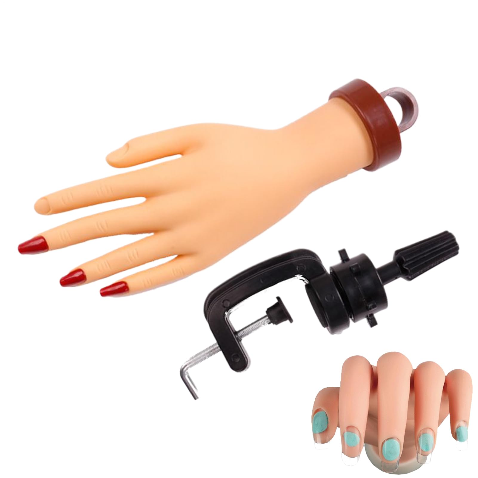 Mano Finta Per Pratica Unghie | Strumento Per Dimostrazione Pratica Unghie Finto,Modello Realistico Manichino Formazione Per Professionisti Principianti Artisti Di Bellezza Salon