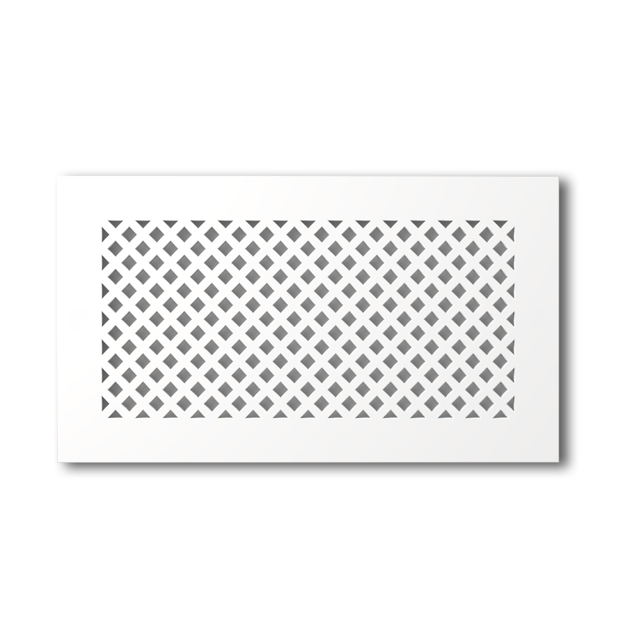 Saba Rejilla de ventilación – Retorno y registro de plexiglás acrílico, acabado blanco, cubiertas decorativas para paredes y techos, no para suelos, Giovanna (conducto de 6 x 12 pulgadas (8 x 14