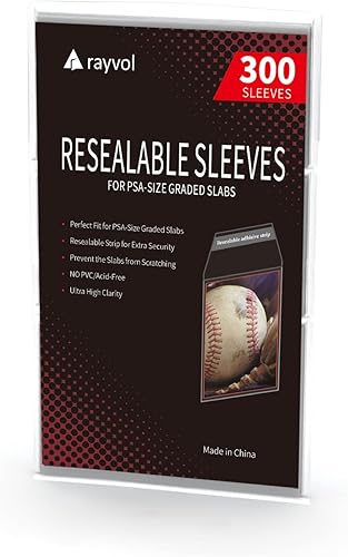 Rayvol Fundas graduadas resellables para losas de tamaño PSA, fundas de ajuste exacto compatibles con PSA, CSG, CGC, FGS, FCG y losas de tamaño