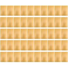 50 Pieces Metal Business Card Blanks Anodized Aluminum Sheets for Engraving and Thermal Transfer Crafting Projects 3.4 x 2.1 Inches Gold