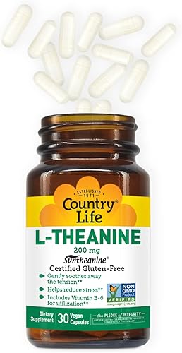 Miniatura 3 de Country Life L-Teanina - 200 mg - 30 Cápsulas Vegetarianas