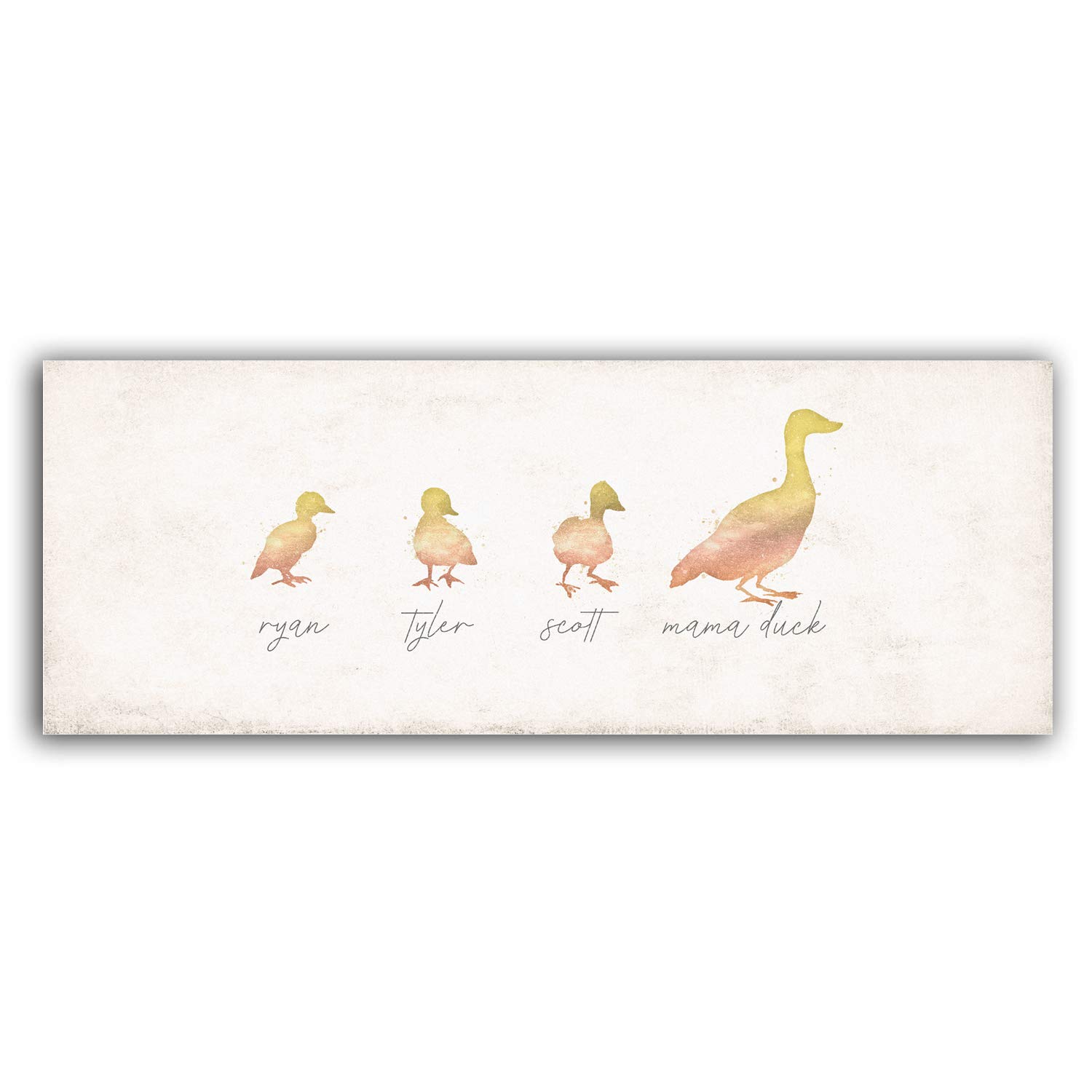 Amazon.com: Mama Duck and Baby DuckDucklings - Personalized Mothers Day  Gift from Children (9.5x26 Block Mount, 3 Baby Ducks): Posters & Prints
