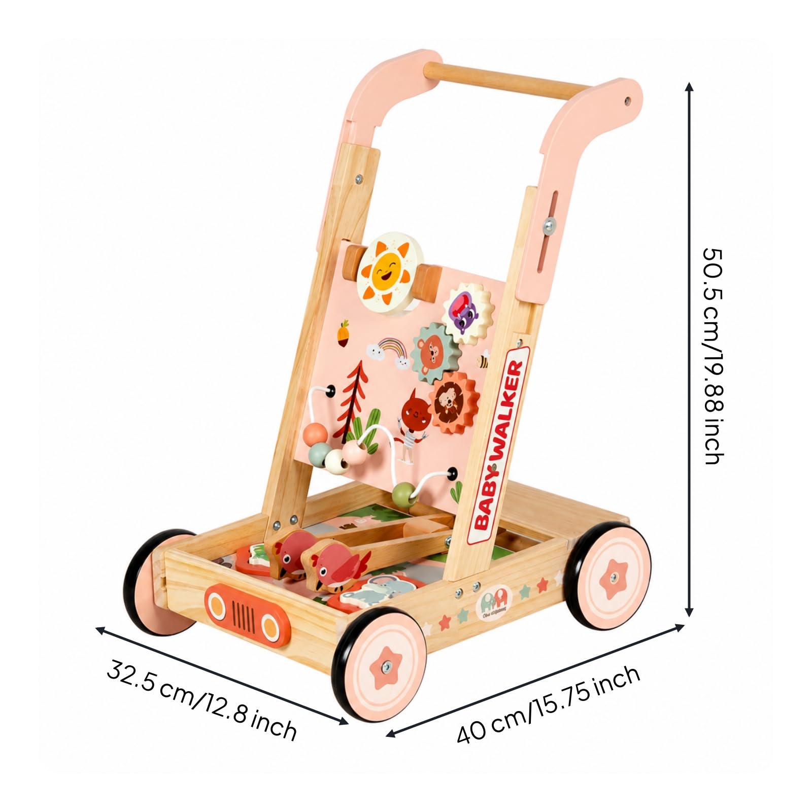 Qianly Caminadora para Estable | Altura Ajustable, caminador con Ruedas, caminador Multifuncional, para Habitación Infantil