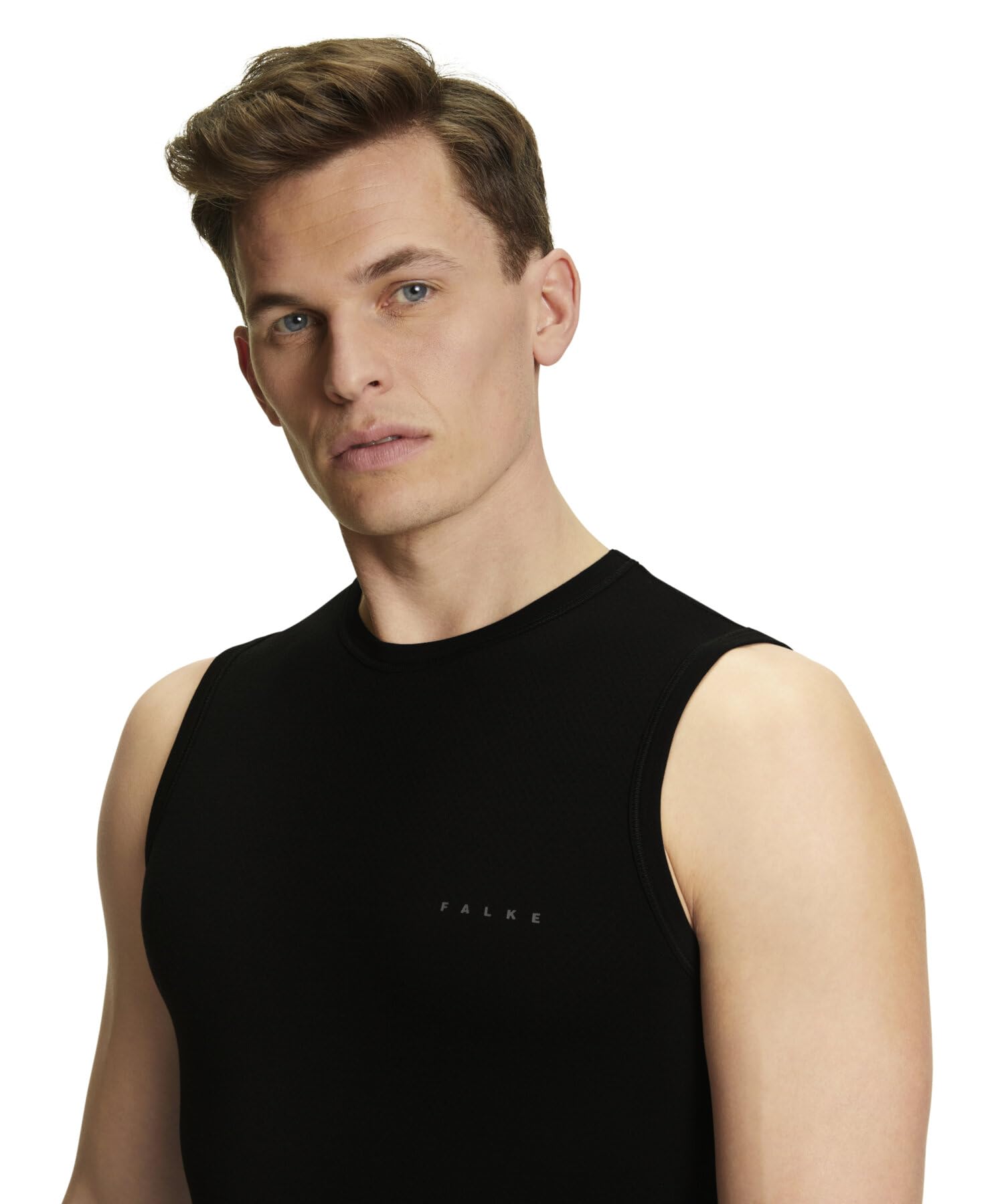 FALKE Mężczyźni Wool-Tech Light Podkoszulek na ciepłe i niskie temperatury bielizna sportowa oddychająca regulująca temperaturę neutralizująca zapachy wełna materiał funkcyjny 1 Sztuka