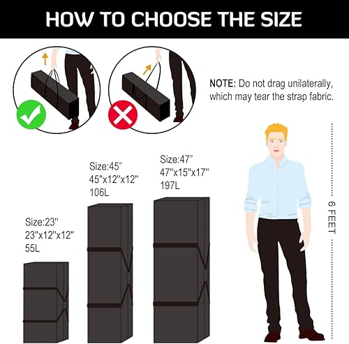 Miniatura 4 de INFANZIA Bolsa de almacenamiento para árbol de Navidad se adapta a árboles artificiales desmontados de hasta 75 pies contenedor duradero para árbol