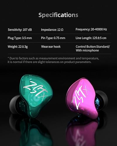 Miniatura 8 de Kinboofi KZ ZSTX - Auriculares intrauditivos, 1BA 1DD HiFi con controlador híbrido, sonido de alta fidelidad, auriculares IEM con cable desmontable