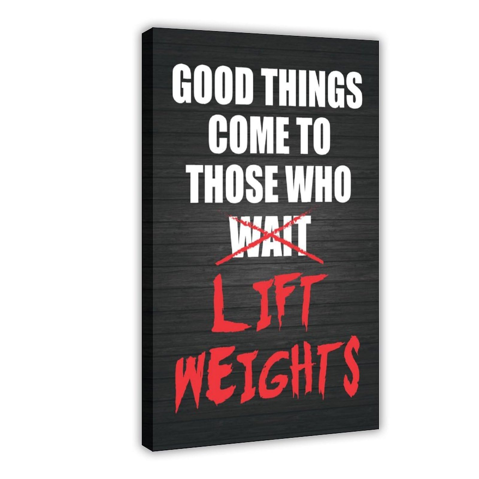 Pósteres motivacionales para levantamiento de músculo, culturismo, hombres y niñas, citas motivacionales, inspiradoras, para gimnasio muscular, 50 x 75 cm