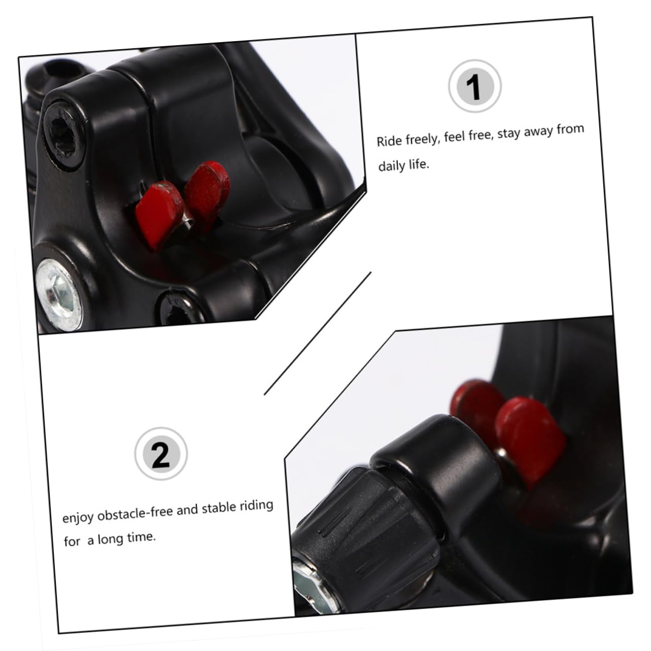 Milisten Lot de 2 freins à disque de vélo - Freins à disque pour vélo en vrac - Freins à disque pour vélo - Freins à disque de frein pour vélo en alliage d'aluminium - Noir
