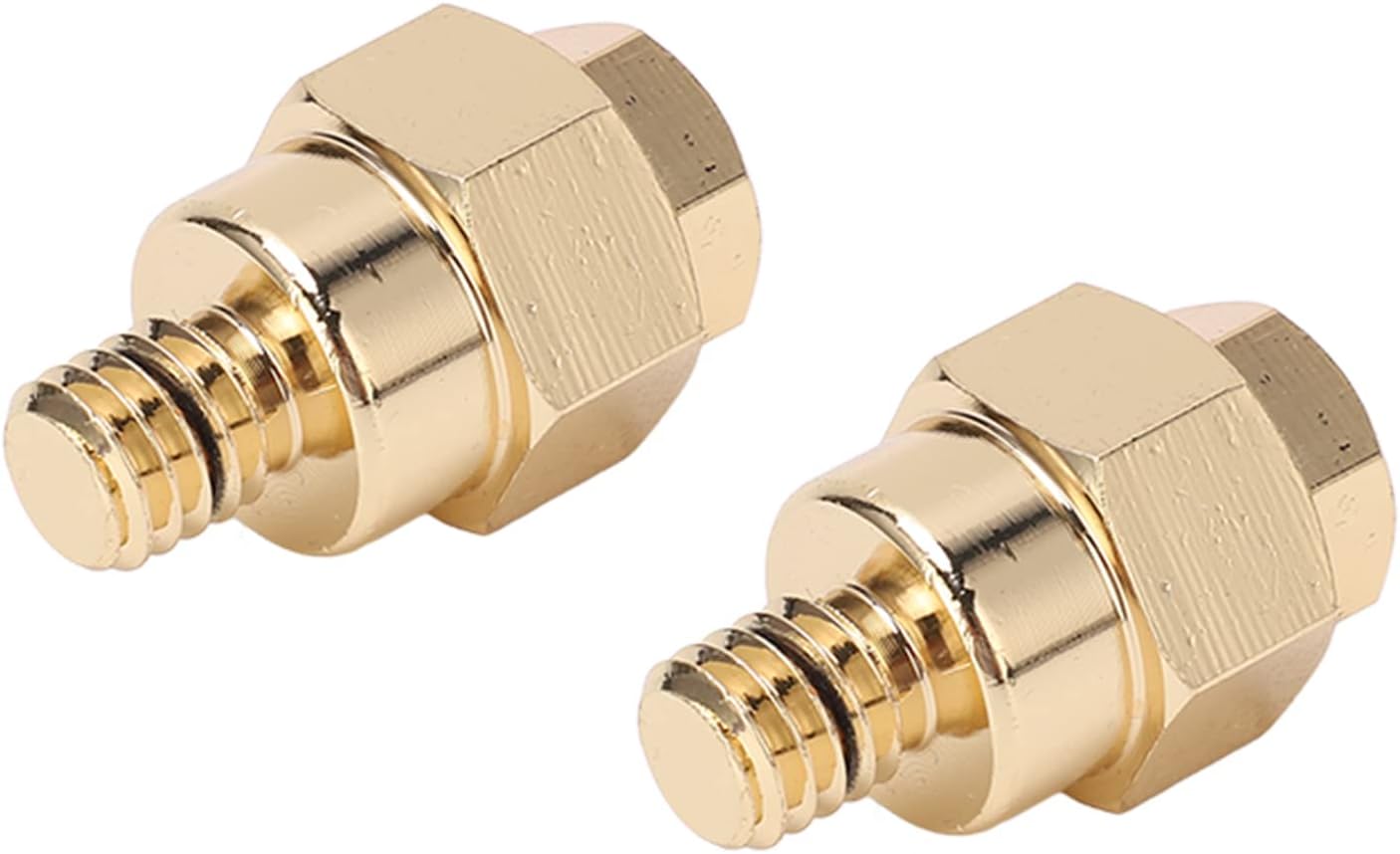 Short Side Post Battery Adapter Terminal 2PCS Duty Brass 3/8in NPT Thread for Positive Negative Side Mount Batteries Secure Fit Construction