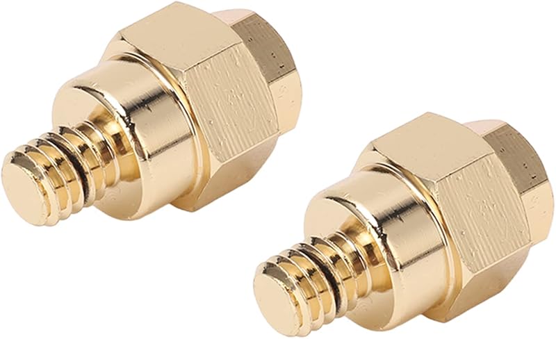 Terminal adaptador curto para bateria com polo lateral aqxreight e rosca 3/8 NPT de latão – 2 unidades