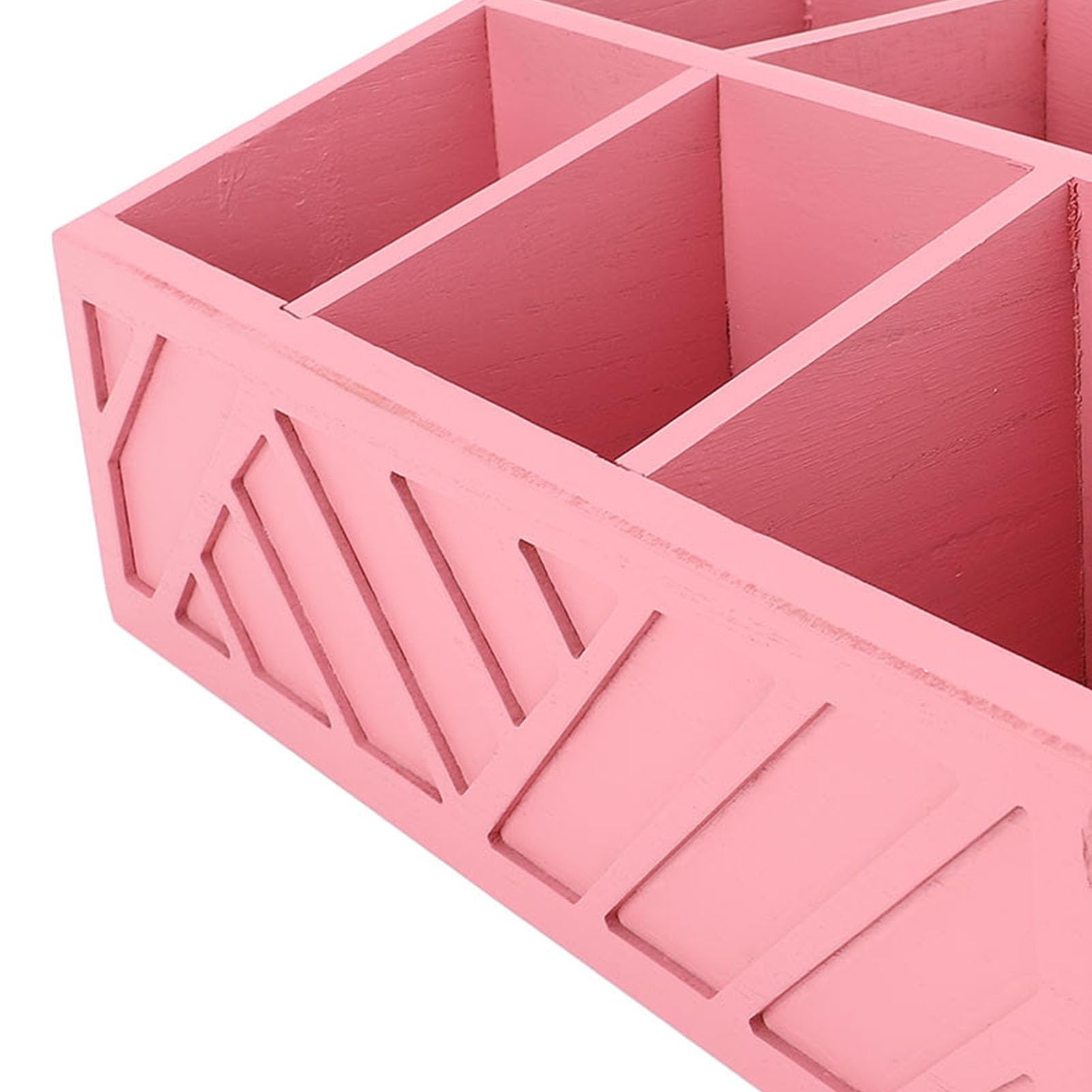 Cocoarm Teebeutel-Organizer aus Holz, Teebeutelhalter mit Geteilter Aufbewahrungsbox für Teebeutel, Kaffeekapseln und Pappbecher, Glatte Oberfläche für die Theke Im Heimbüro (PINK)