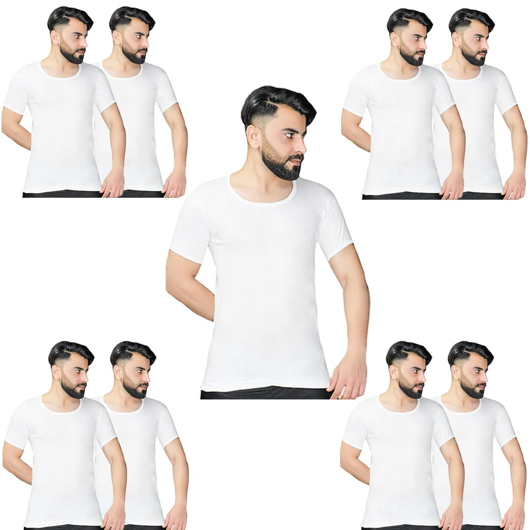 Sponsored Ad – Stori Plain White Round Neck Undershirt 9PCS Pack,Breathable Soft Cotton Innerwear For Men (M-3XL)