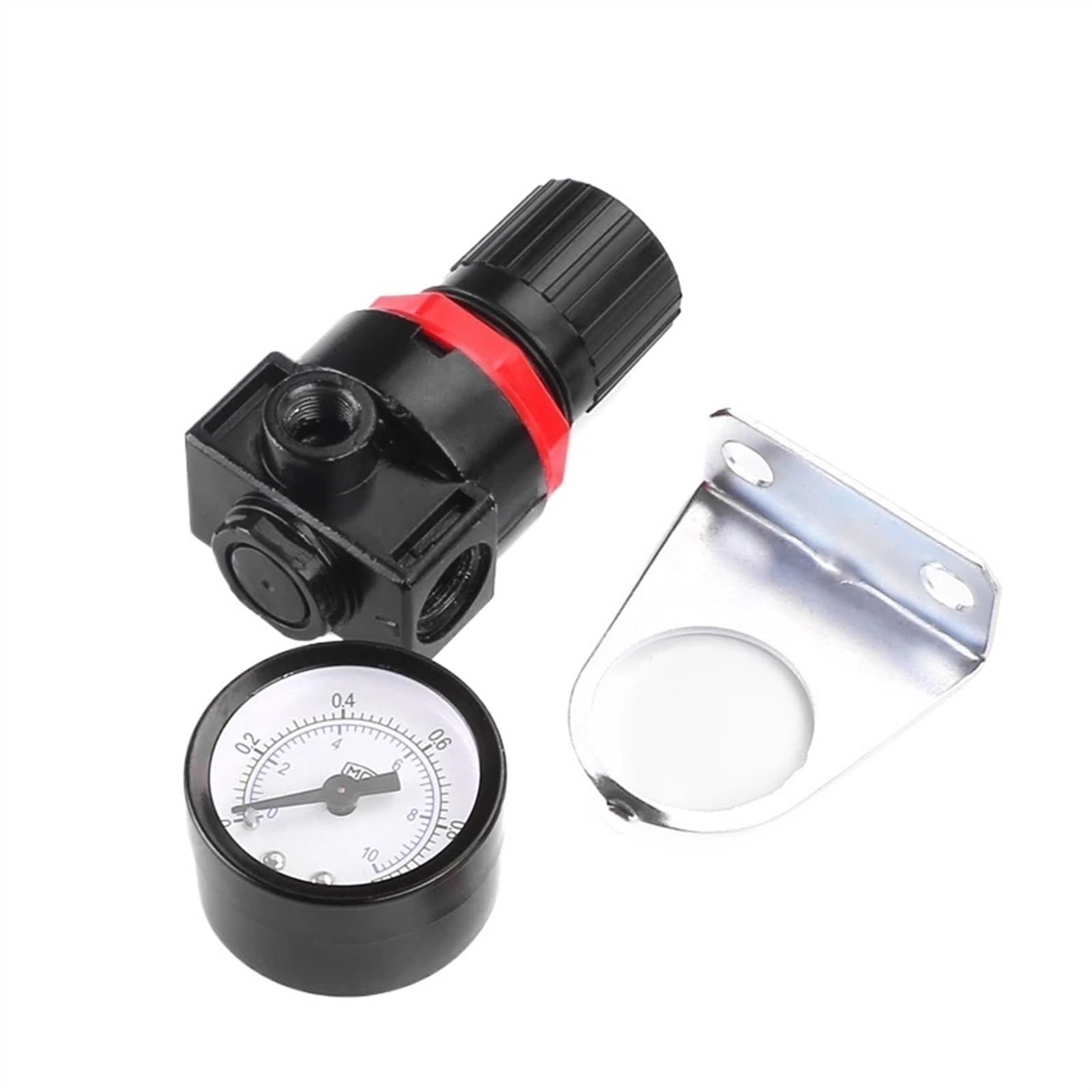 Regolatore di pressione 'aria AR2000 1/4'' Controllo compressori Pompa Regolazione gas Unità di trattamento con manometro regolabile(AR2000PC14MM)