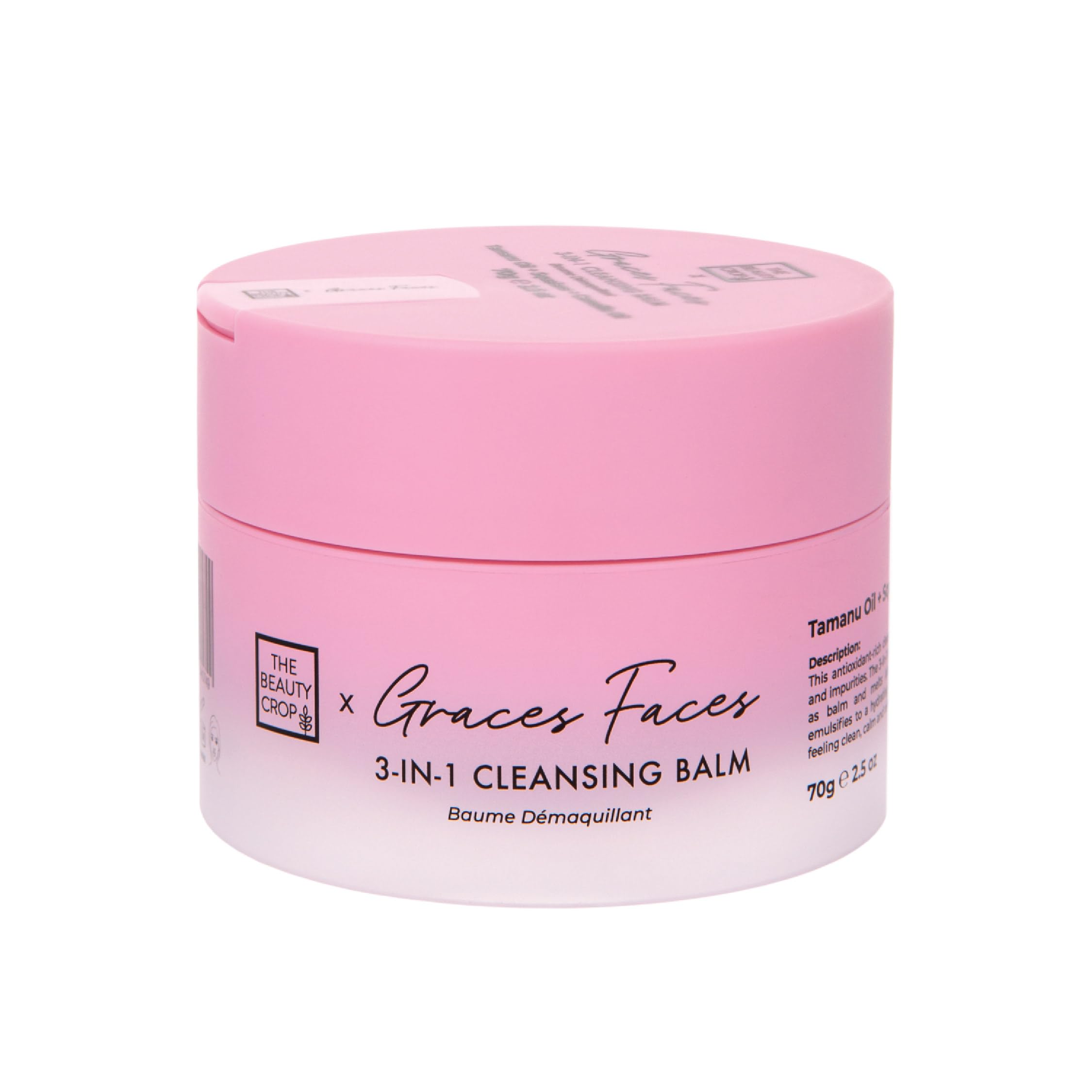 The Beauty Crop Graces Faces Refillable Cleansing Balm, Nourishing & Hydrating, All Night Hydration