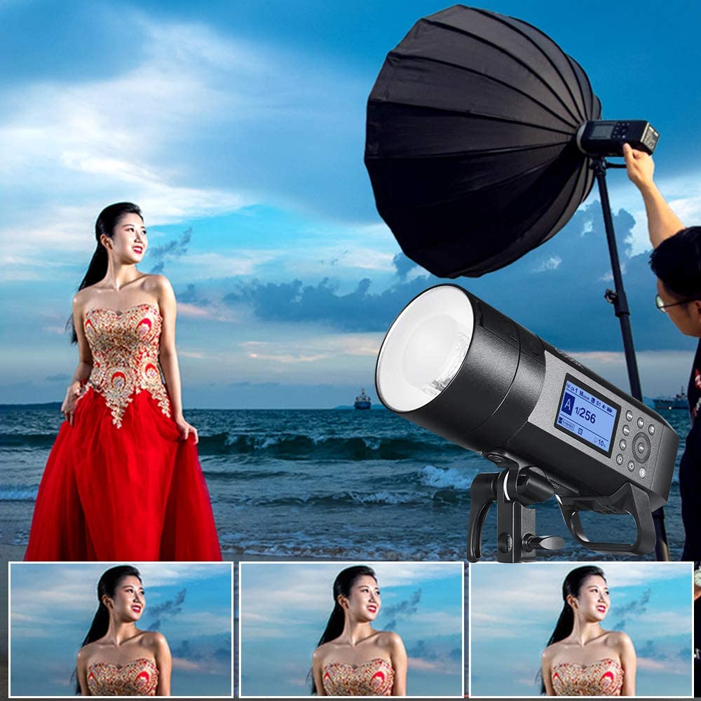 GODOX AD400 Pro TTL Flash Esterno 400W 1/8000 HSS 0,01-1s Tempo di riciclo 30W Lampada da modellazione Monolight Flash Strobo