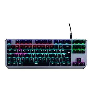 Teclado mecânico RGB para jogos Teclado Mecânico Gamer Rainbow RGB Iluminação Led Usb Tedge