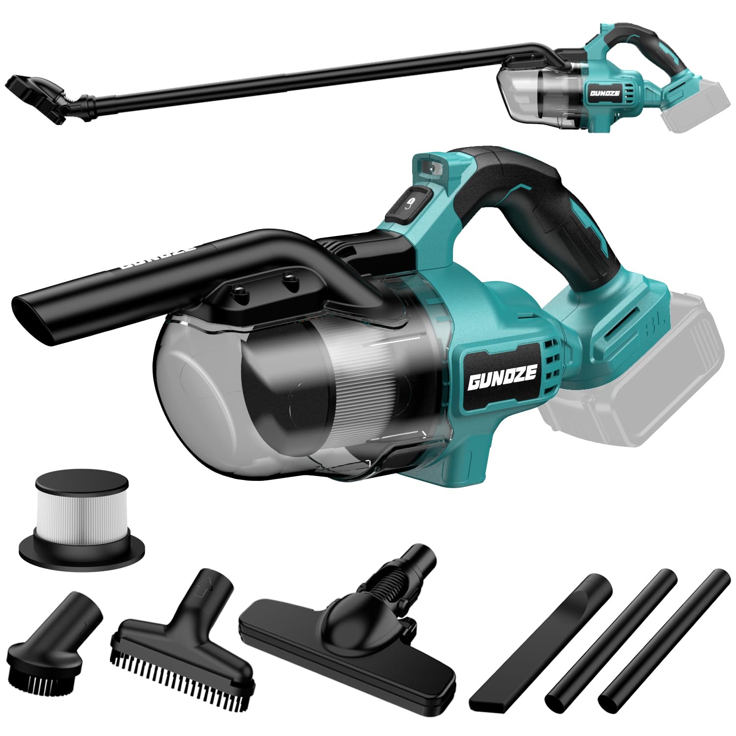 Cordless Vacuum for Makita 18V Battery, 5 in 1 Handheld Electric Vacuum Cleaner with 500W Powerful Motor, 46 CFM Portable with 2 Filtration HEPA for Home, Floor, Carpet, Car (Tool Only)