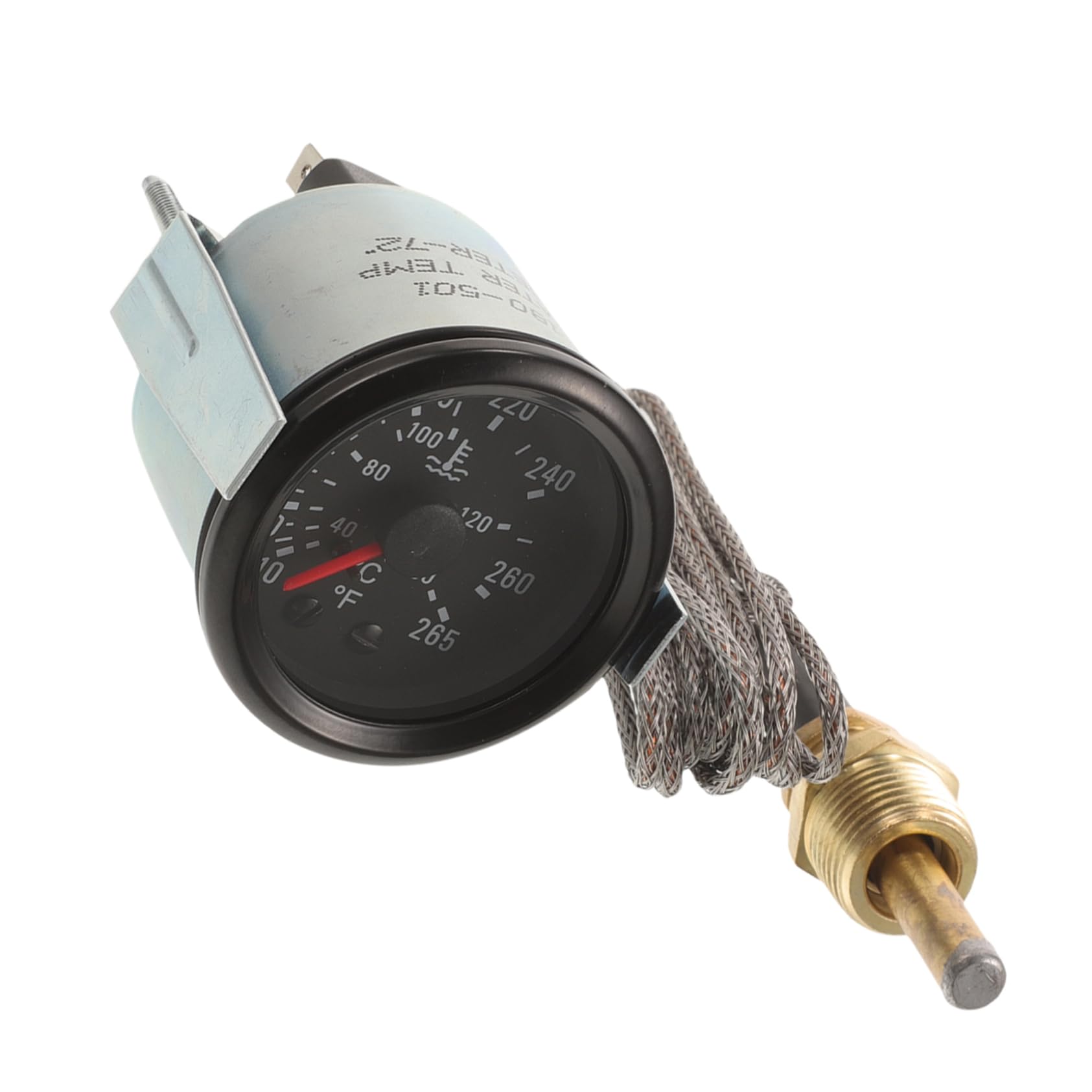 Zerodeko Medidor Mecánico de Temperatura del Agua Material Abs y Metal con Sensor para Vehículo, Protección del Motor Adecuado para Uso DIY en Coche
