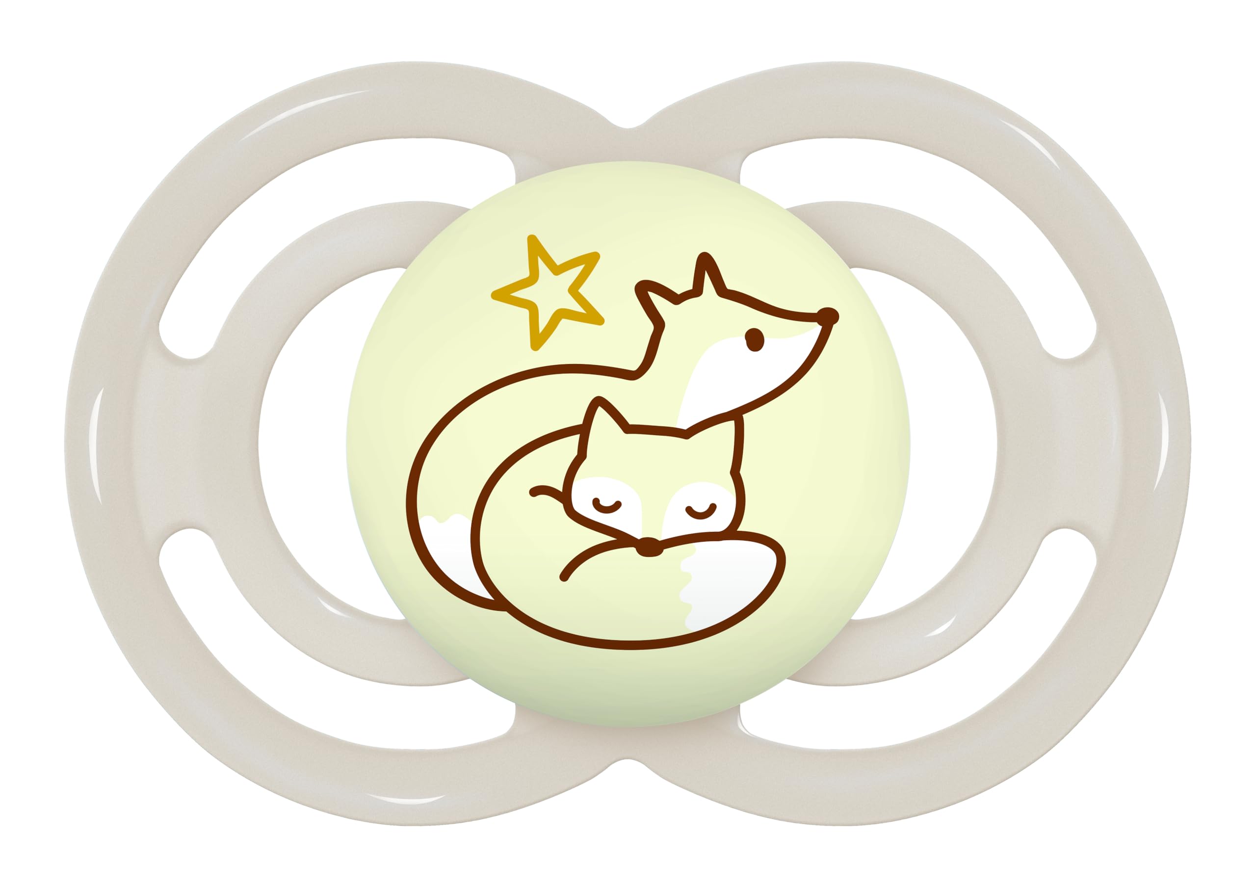 MAM Glow in the Dark Pacifier, 6 Months, Extra Thin and Flexible Silicone Teat Easy Acceptance, with Self-Sterilizing Box, MAM Perfect, Bright Neutral, Pack 1 pc