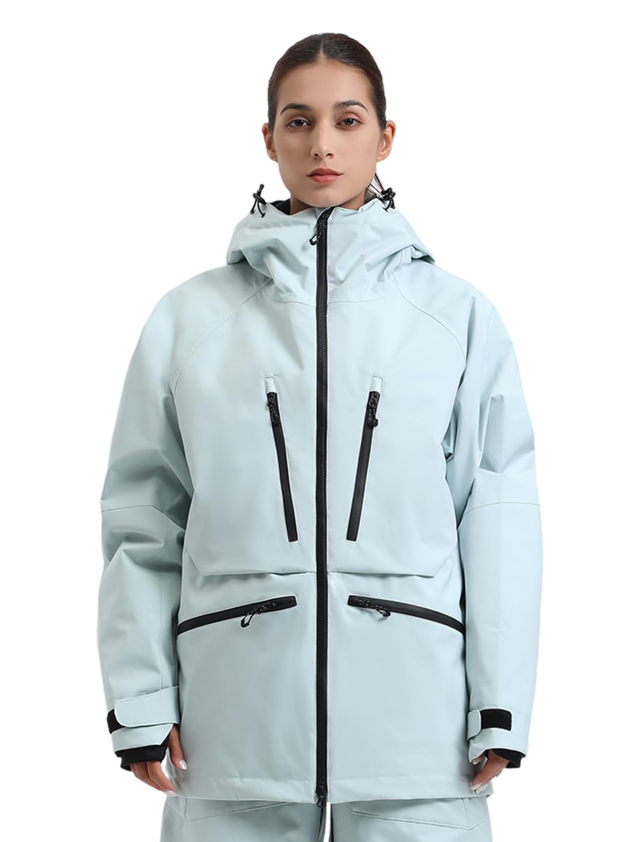 GSOU SNOW Snowboard Jacket Womens Ski Jacket Mens Snow Coat Baggy Waterproof Insulated Winter Hooded Mountain Coats