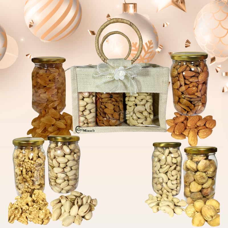 Image of NUTRI MIRACLE Christmas & New Year Dry Fruits Pack | Gift Box for Corporate and Home Use