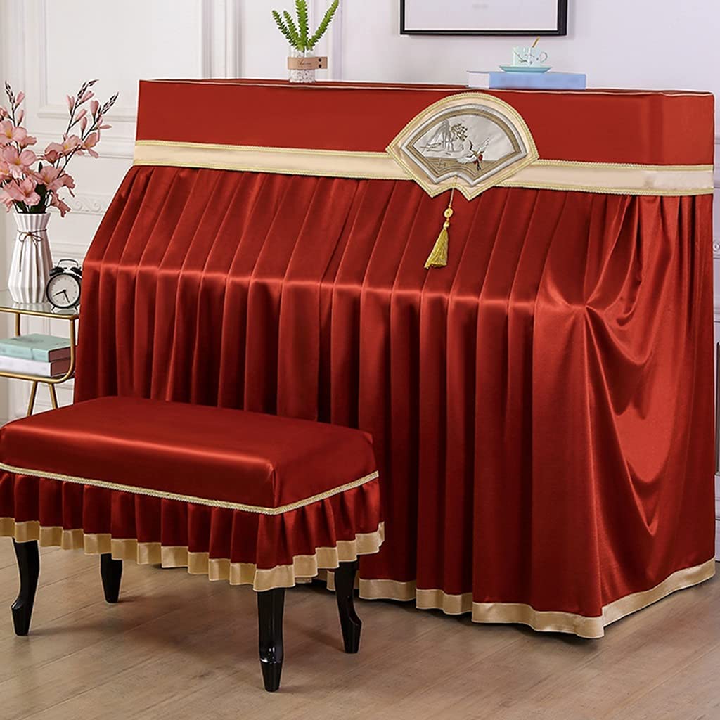 LekLai Copertura per Pianoforte Verticale, Copertura Antipolvere per Pianoforte, Copertura per Pianoforte Verticale Standard Copertura per Pianoforte Verticale a Ventaglio Copertura Decorativa per P