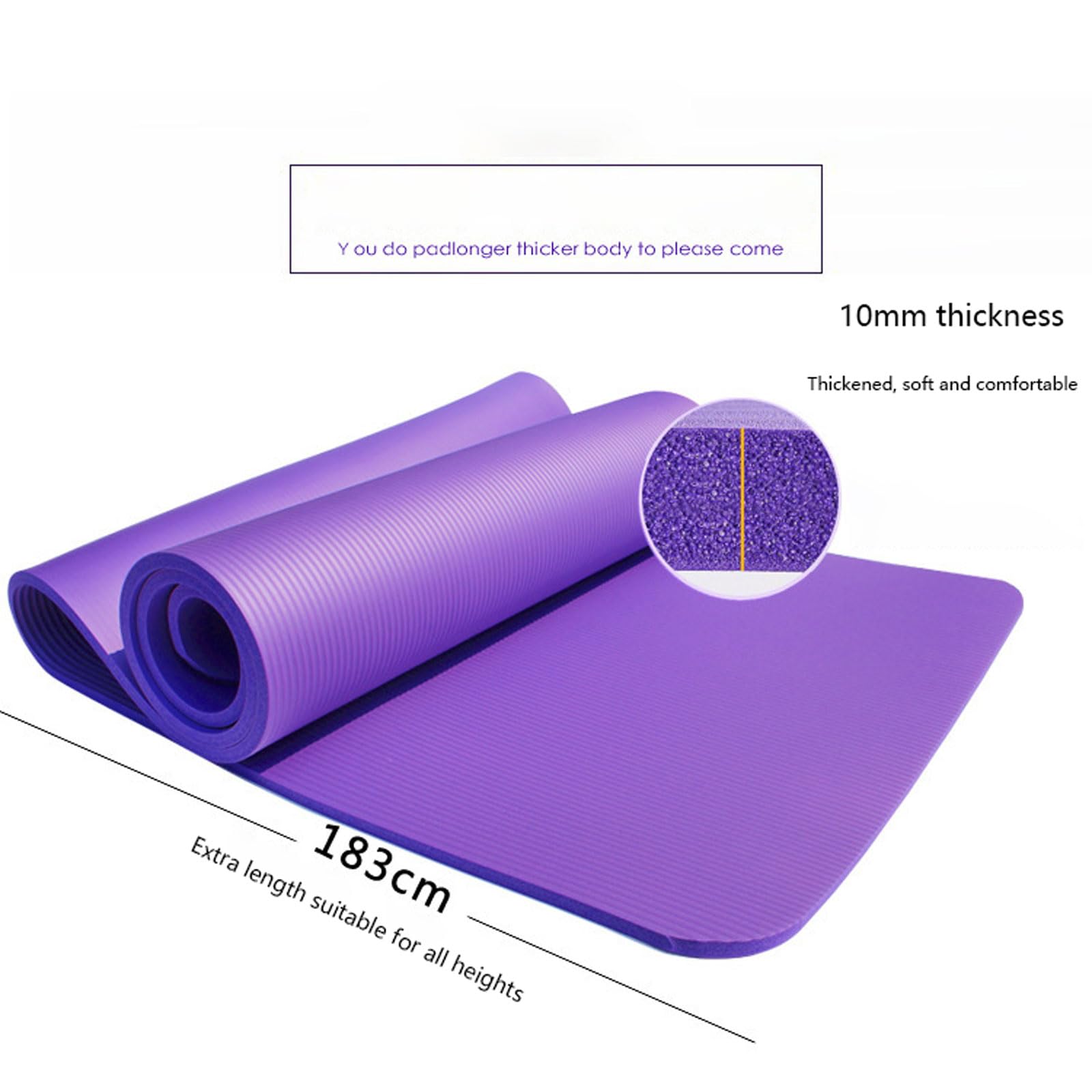 Sport und Yogamatte Trainingsmatte Yogamatten Für Frauen extradick rutschfest Fitnessmatte Pro Sportmatte Fitnessmatte Rutschfest umweltfreundlich für Yoga,Training,Erholung und Entspannung