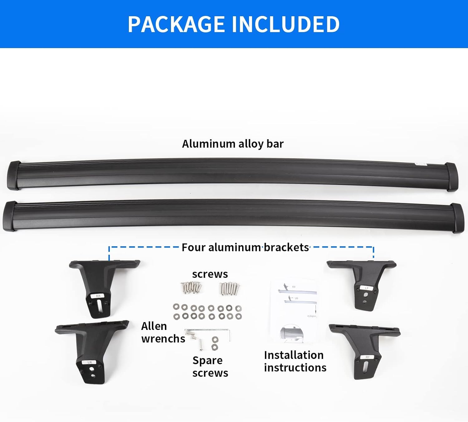 KINGGERI Cross Bars Roof Rack Compatible with Chevy Chevrolet Trailblazer 2021-2026 L LT ACTIV RS, 220lbs Heavy Duty Aluminum Roof Rails Crossbars Cargo Carrier Rooftop SUV Accessories