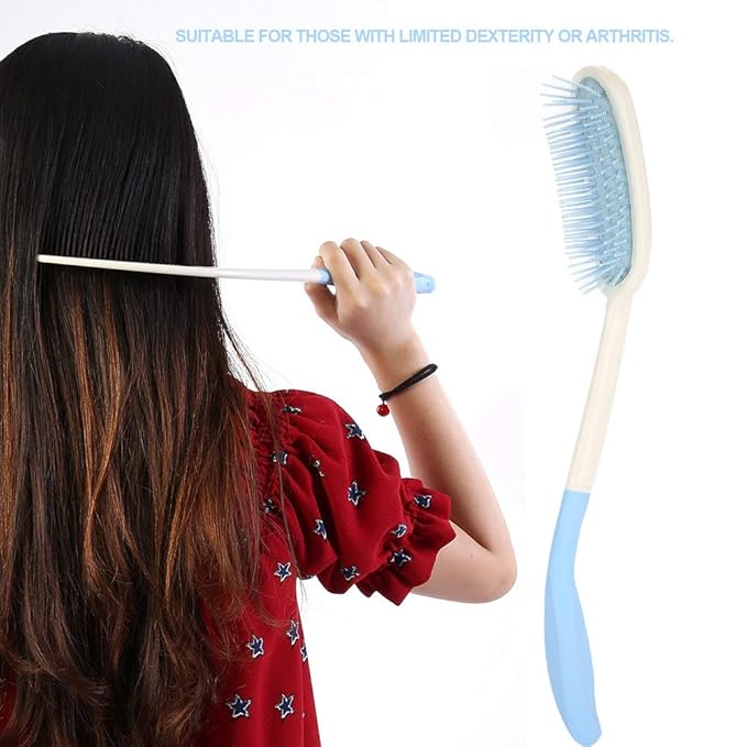 Long Comb Reach, Long Handled Hair Brush, Durable for
