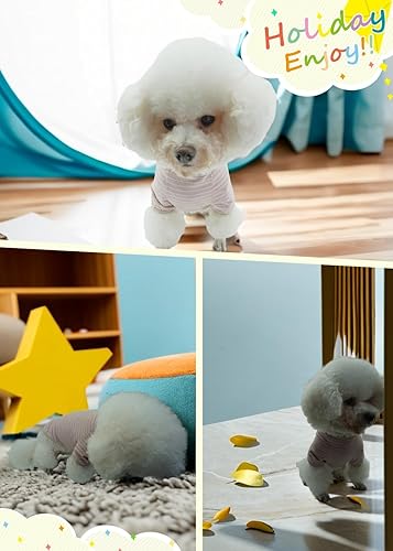 Miniatura 9 de Camisa para perro, ligera, elástica, suave, cómoda, transpirable, de algodón, para mascotas, cuidado seguro para perros y gatos pequeños y medianos,