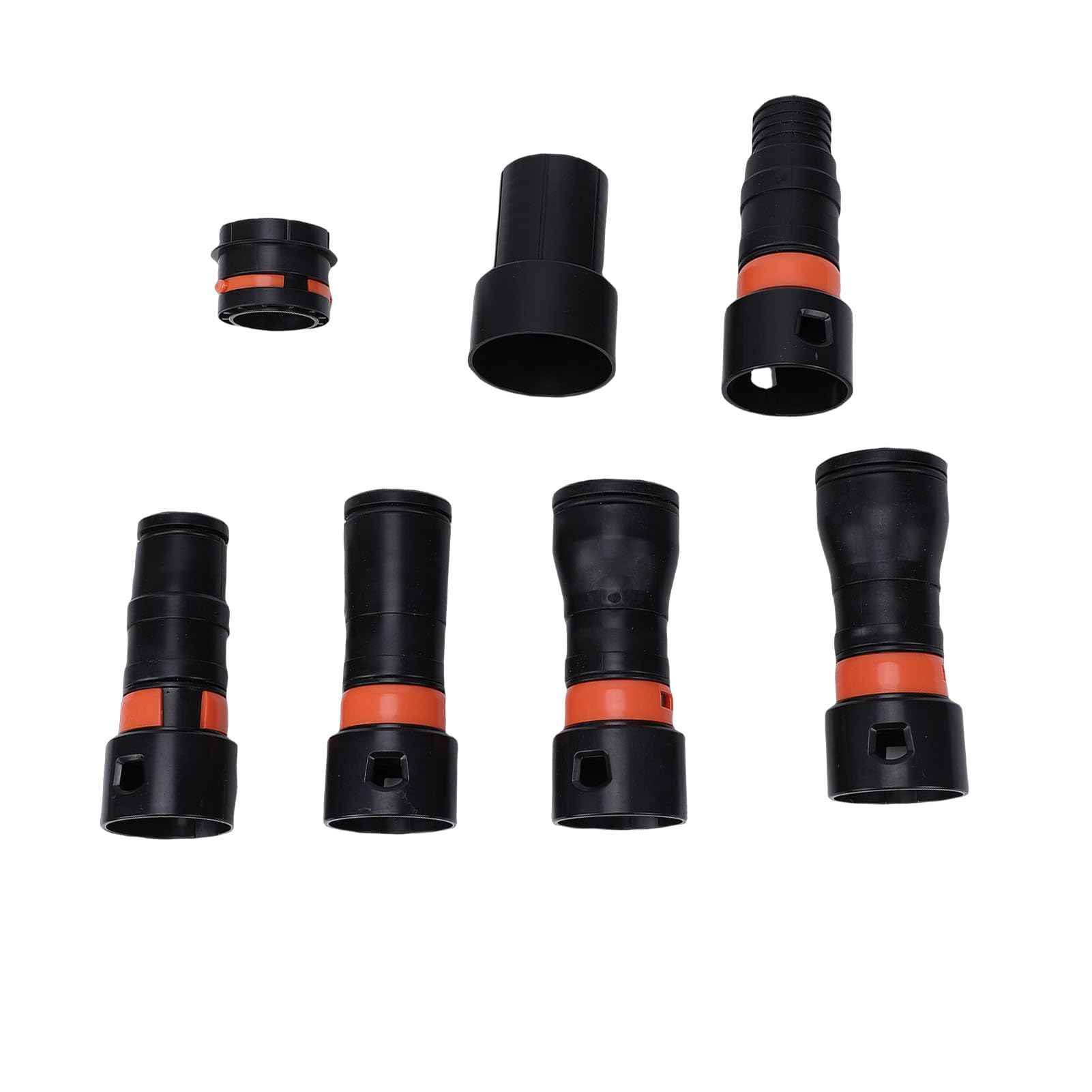 Syrisora 7-teiliges Vakuumschlauch-Adapter-Set, um 360 Grad Drehbare Staubsammeladapter für Schleifmaschinen und Elektrowerkzeuge, mit Schnellverschluss und Auslassventilsteuerung für
