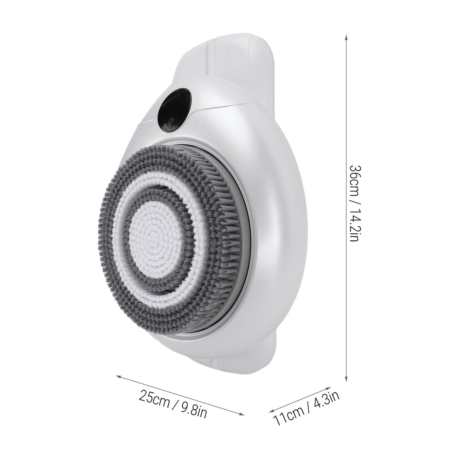 SIXRUN Cepillo Eléctrico de Limpieza de Espalda para Ducha para Limpieza Profunda, Fregador de Espalda Automático Montado en la Pared para Uso Doméstico, 2000 MAh, Incluye Cepillo de Silicona de