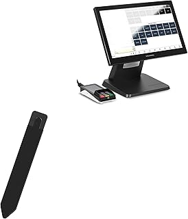 BoxWave Stylus Pouch Compatible with Volcora POS System (15.6 in) - Stylus PortaPouch, Stylus Holder Carrier Portable Self-Adhesive for Volcora POS System (15.6 in) - Jet Black