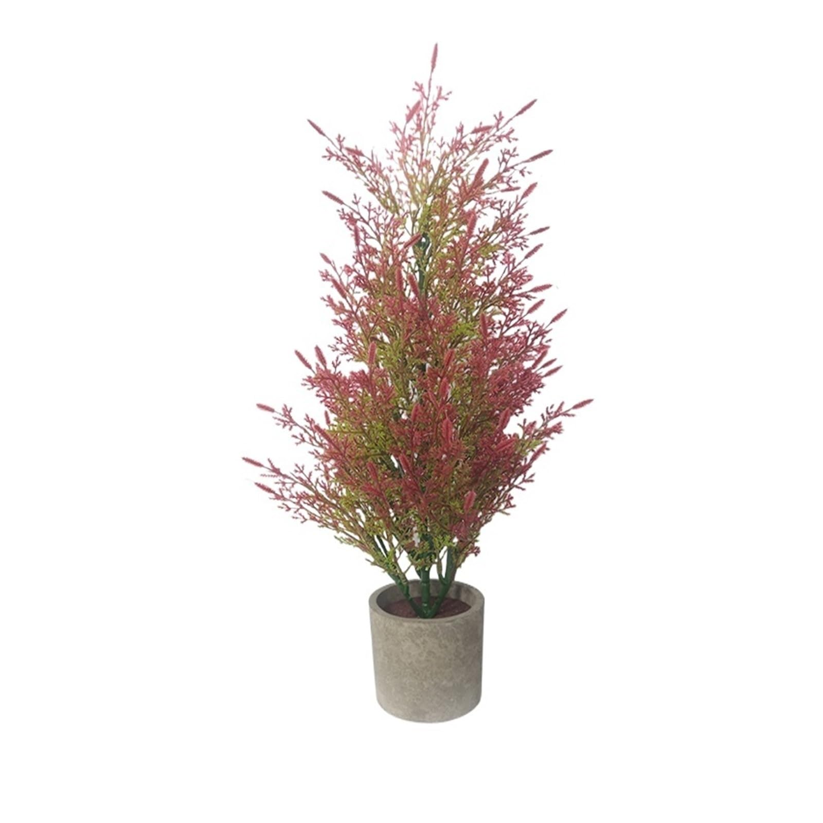 AEJHSIN Artificial bonsai Simulated Pine And Cypress Tree Bonsai Ornaments Green(Deep Pink,1pcs)