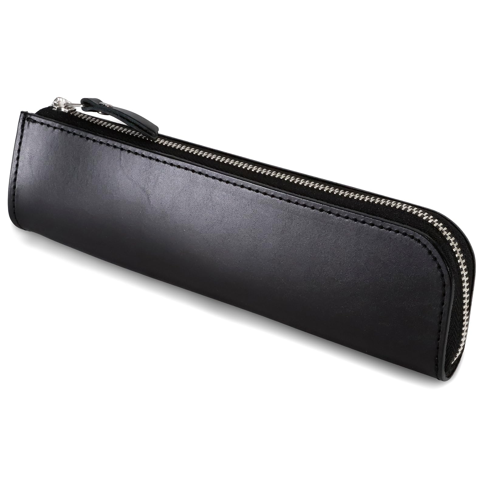 Himeji Tanned Leather Pen Case, Black