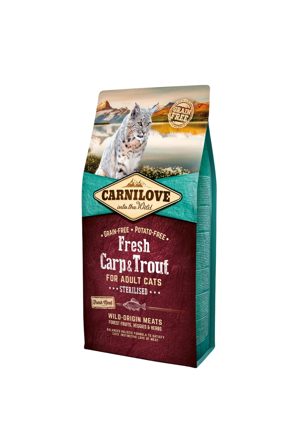 Carnilove FRE Carpe & Truite Stériliser Nourriture Déshydratée pour Chat 6 kg – 6000 g