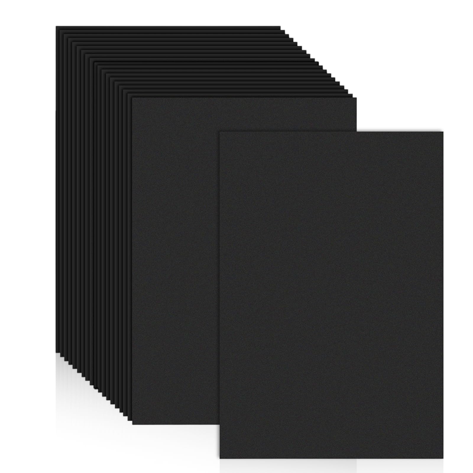 100 Sheets A4 Black Card, 230gsm Black Cardstock Card Paper Blacks Thick Craft Paper Cardboard for DIY Crafts Making Arts Business Cards Office Printing