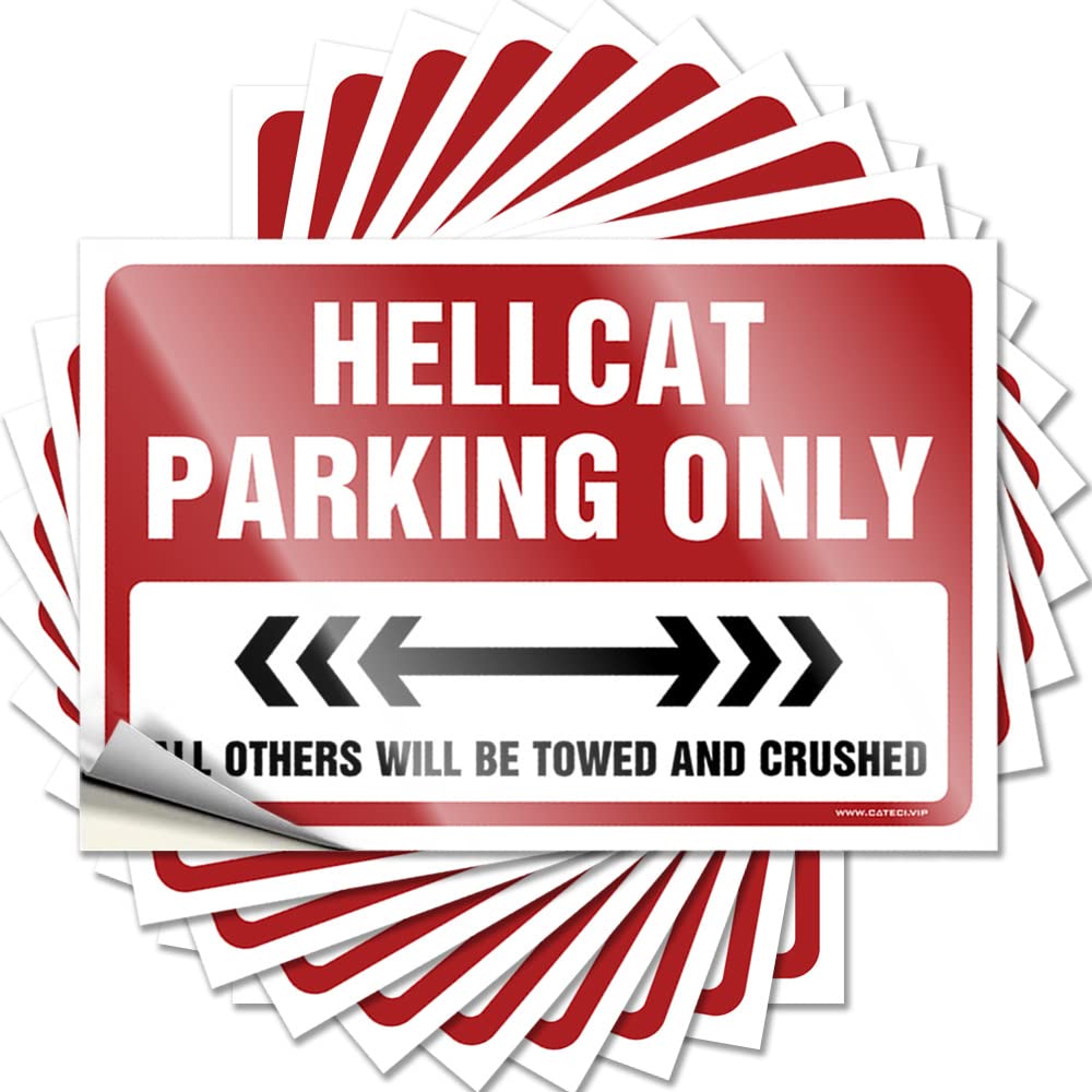 Roll Feminist Bumper - Hellcat Parking Only Removable Decal Bottle Easy Peel for Boys(12X18CM)