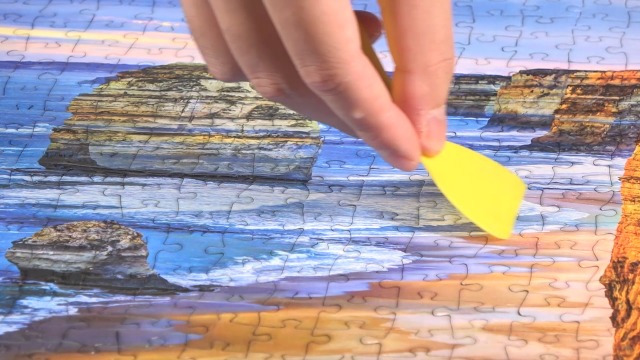 Image of YAKAMOZ Jigsaw Puzzle Glue Clear, Quick Drying with Scraper, 400mL | Large Project Ready | Smooth Application | Multiple Creations | Hobby Essential